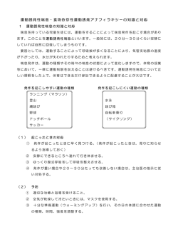 運動誘発性喘息・食物依存性運動誘発アナフィラキシーの知識と対応