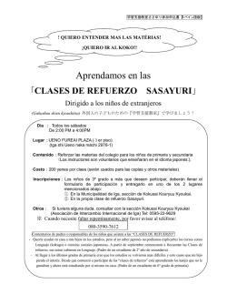 CLASES DE REFUERZO SASAYURI