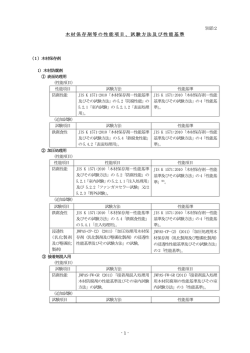 （別添2）木材保存剤等の性能項目、試験方法及び性能基準