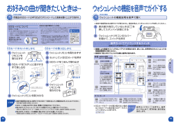 お好みの曲が聞きたいときは・・・ ウォシュレットの機能を音声で