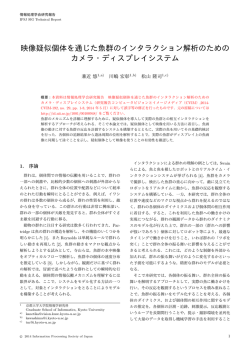 映像疑似個体を通じた魚群のインタラクション解析のための