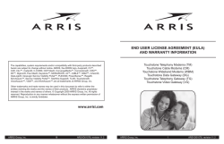 www.arrisi.com END USER LICENSE AGREEMENT (EULA) AND