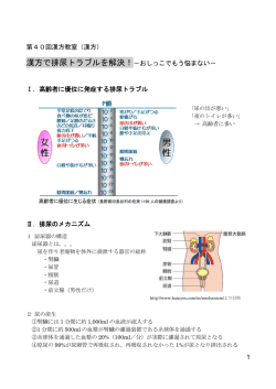 第40回 漢方で排尿トラブルを解決！（漢方）