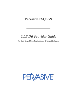 OLE DB Provider Guide