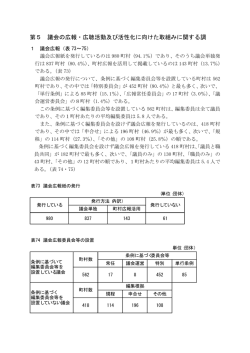 第5調査結果 - 全国町村議会議長会