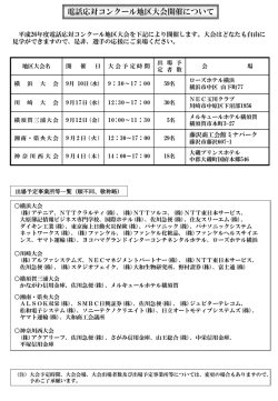 電話応対コンクール地区大会開催について