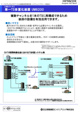 単一TS多重化装置 UM6200