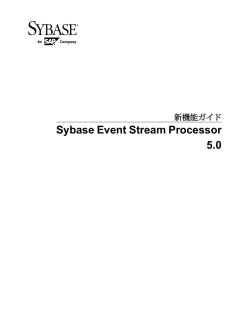 Sybase Event Stream Processor 5.0