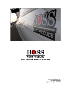 AUTO PRODUCE BOSS CATALOG 2006