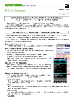 『music.jp 着信音 plus』『アクビガール iPhone アプリ』『Myカーナビ』など