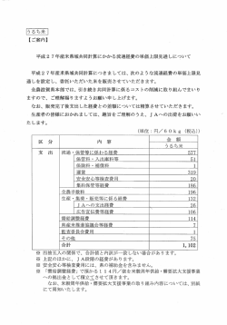 Page 1 平成27年産米県域共同計算にかかる流通経費の単価上限