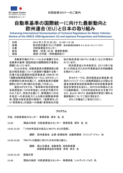 自動車基準の国際統一に向けた最新動向と 欧州連合（EU - EU