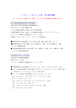 窒素・水素ガス発生装置