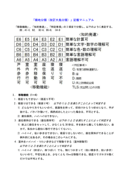 「横地分類（改訂大島分類）」記載マニュアル