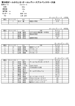 第39回オールかたしな・オールレディースアルペンスキー