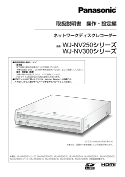 品番 WJ-NV250シリーズ WJ-NV300シリーズ