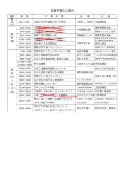 協賛行事予定表 - 秦野市観光協会