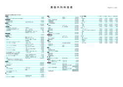 美 容 外 科 料 金 表