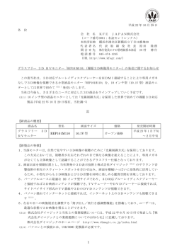 1 平成 22 年 10 月 29 日 各 位 グラスフリー 3D RVモニター