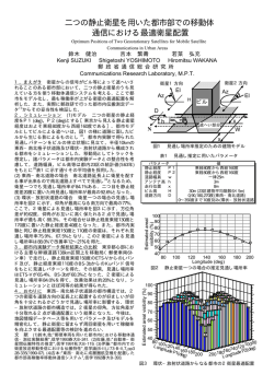 橡 二つの静止衛星を用いた都市部での移動体通信における最適