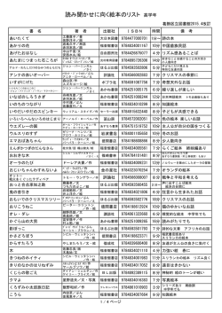 読み聞かせに向く絵本のリスト 高学年