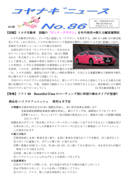 トヨタ自動車 話題の 「ピンク・クラウン」を年内発売⇒新たな