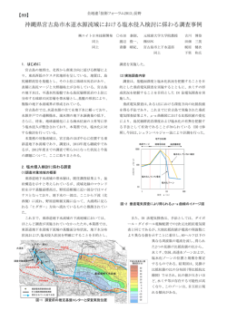沖縄県宮古島市水道水源流域における塩水侵入検討に係わる調査事例