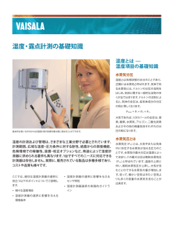 湿度・露点計測の基礎知識