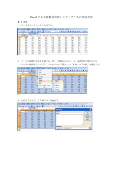 Excel による度数分布表とヒストグラムの作成方法