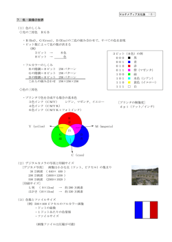 3ビット（8色）の例 000 黒 001 青 010 赤 011 紫（マゼンタ） 10