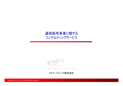 通信販売事業に関する コンサルティングサービス