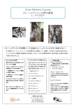 Stone Medicine Courses ストーンメディスン分野の講習