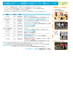 月1回以上のランニング講習会で大会までコーチと一緒にトレーニング！