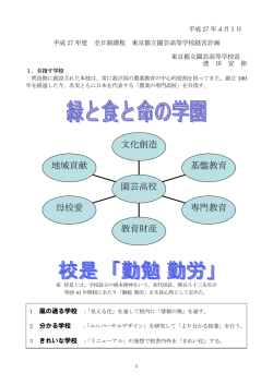 H27年度 学校経営計画