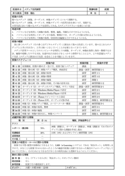 前期 2 授業の目的 到達目標 授業の概要 授業のスケジュール 授業内容