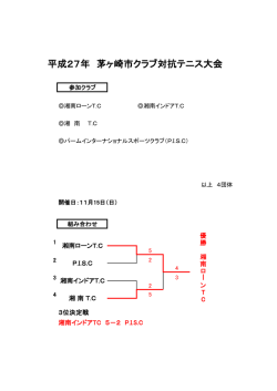 平成27年 茅ヶ崎市クラブ対抗テニス大会