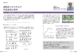 運動能力を引き出す 学習過程を解明