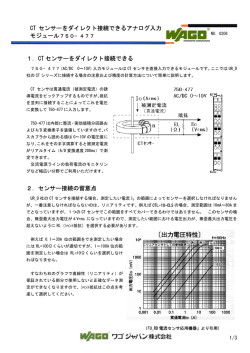 CT センサーをダイレクト接続できる 2．