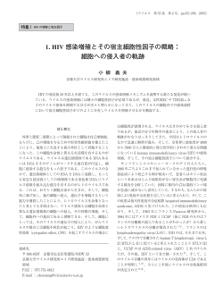 1. HIV 感染増殖とその宿主細胞性因子の概略