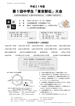 第1回中学生「東京駅伝」大会