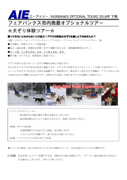 犬ぞりツアー詳細パンフレット（PDF