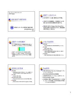 USB BOOTで使うDOS