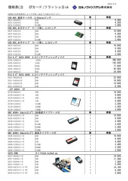 価格表(2) CFカード/フラッシュDisk