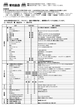 受付品目