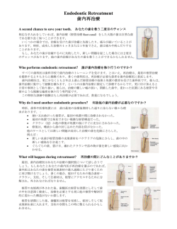 Endodontic Retreatment 歯内再治療