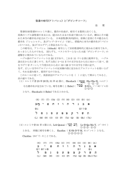 聖書の暗号(アトバシュ) と｢ダビンチコード｣