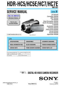 HDR-HC5/HC5E/HC7/HC7E