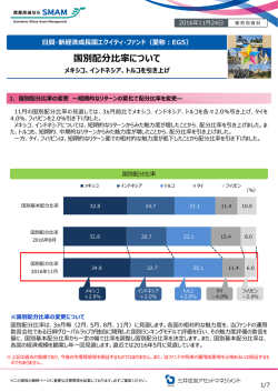 「日興・新経済成長国エクイティ・ファンド（愛称：EG5）」 国別配分比率