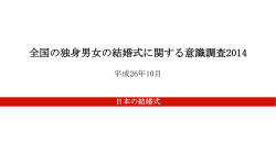 全国の独身男女の結婚式に関する意識調査2014