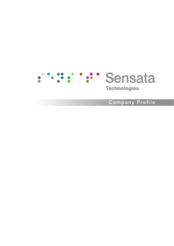 Sensata Technologies Company Profile （日本語パンフレット）
